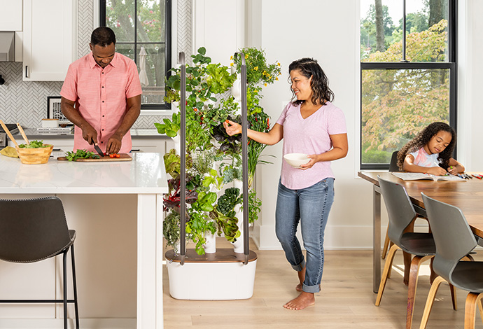 The Gardyn Indoor Garden in a kitchen.